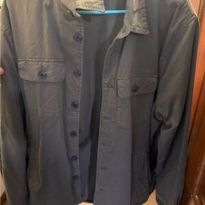 Men's Black Button-Up Jacket